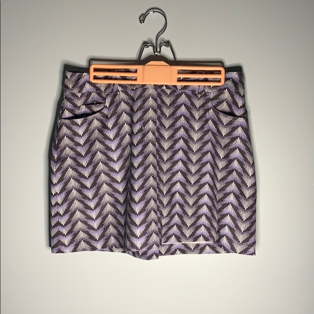 Purple and grey golf skort